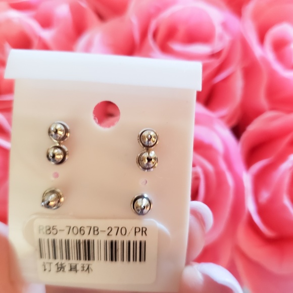 💫fashion jewelry gold plated earrings/set of 3 - Picture 2 of 2